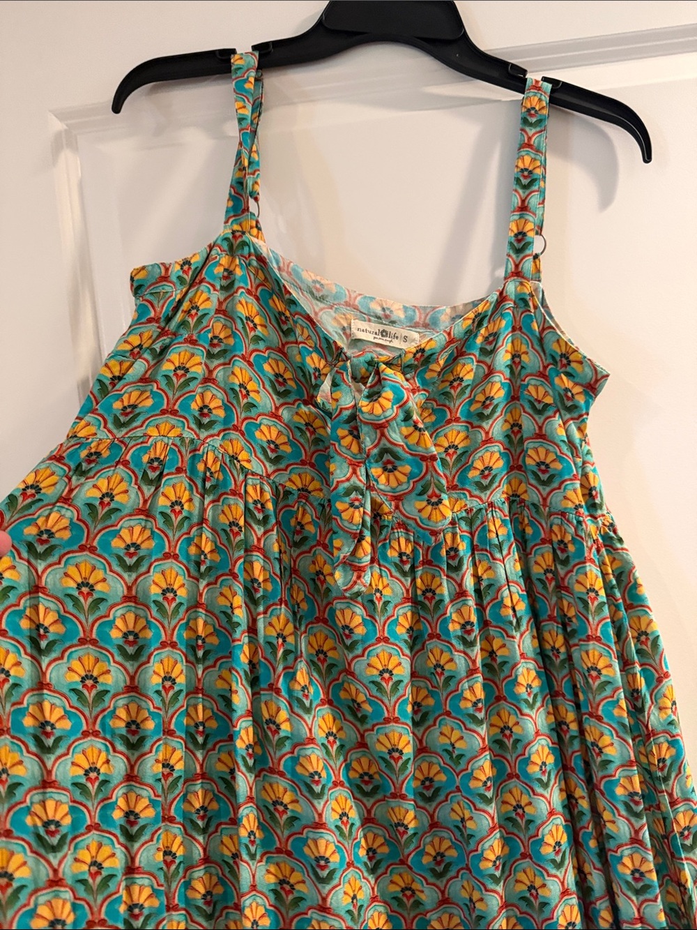 NATURAL LIFE Teal and Yellow Floral Maxi Dress - Picture 4 of 4